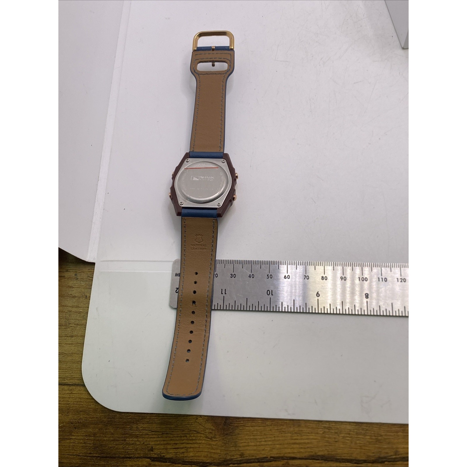 Freestyle Shark Rosegold Rhinestone Blue Leather Band Surfing Watch New Battery — image 7 of 8
